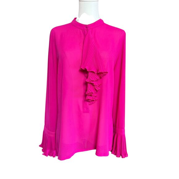 Gucci Silk Blouse Pink Partial Button Closure M Tag was Remove Good Condition - Picture 1 of 8